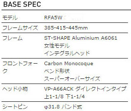 ANCHOR 2015 ROADBIKE RFA5W FRAME SET BASE SPEC（アンカー 2015年モデル ロードバイク フレーム セット 標準 スペック）