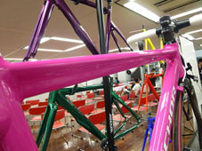 ANCHOR 2015 ROADBIKE RA6 EQUIPE PG VIVID PINK COLOR TOPTUBE（アンカー 2015年モデル ロードバイク エキップ ビビッド ピンクカラー トップ チューブ）