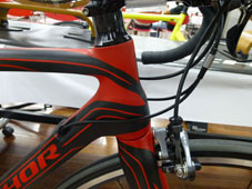 ANCHOR 2015 ROADBIKE RIS9 FRAME SET GD SPECIAL EDITION CARBON CLACK RACING RED HEADTUBE SIDE（アンカー 2015年モデル ロードバイク フレームセット スペシャルエディション カーボンブラック カラー ヘッドチューブ）