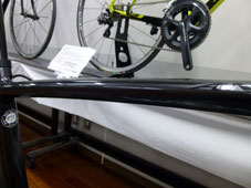 ANCHOR 2015 ROADBIKE RL8 FRAME SET RACING BLACK COLOR TOPTUBE（アンカー 2015年モデル ロードバイク フレームセット レーシングブラック カラー トップチューブ サイド）