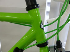 ANCHOR 2015 ROADBIKE RNC3 FRAME SET  PD COLOR VIVID LIME HEADTUBE SIDE（アンカー 2015年モデル ロードバイク フレームセット ビビッドライム カラー ヘッドチューブ）