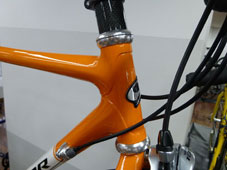 ANCHOR 2015 ROADBIKE RNC7 FRAME SET QB COLOR Racing Orange HEADTUBE SIDE（アンカー 2015年モデル ロードバイク フレームセット レーシングオレンジ カラー ヘッドチューブ サイド）