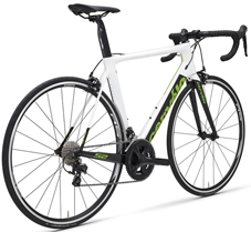 CERVELO 2018 ROADBIKE S2 Shimano 105 WHITE GREEN COLOR（サーベロ 2018年モデル ロードバイク エスツー シマノ 完成車 ホワイト グリーン カラー 右後）