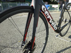 CERVELO 2019 S5 DISC FRAME SET BLACK RED WHITE　FRONT FORK（サーベロ 2019年モデル エスファイブ ディスク フレームセット ブラックレッドホワイト）