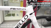 PINARELLO 2023 ROADBIKE RAZHA DISK RAZHADISK T600 SHIMANO 105 Di2 R7100 12s B380 SHINY WHITE ピナレロ 2023年モデル ロードバイク ラザディスク シマノ 電動 12スピード 完成車 シャイニーホワイト カラー 動画 ユーチューブ