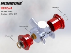 専wishbone ウィッシュボーン　BB65→シマノクランク装着　BB6524 Amazon | ウィッシュボーン BB6524 シマノホローテック2&スラム