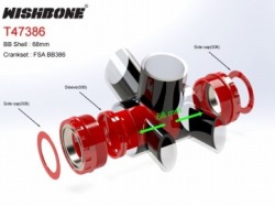 WISHBONE BOTTOMBRACKET T47386 ウィッシュボーン ボトムブラケット T47386 5